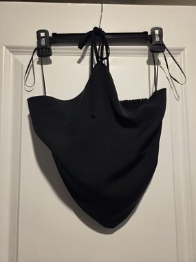 Abercrombie & Fitch Black Halter Bandeau Crop Top
